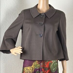 Talbots Brown Pea Coat Classic Design